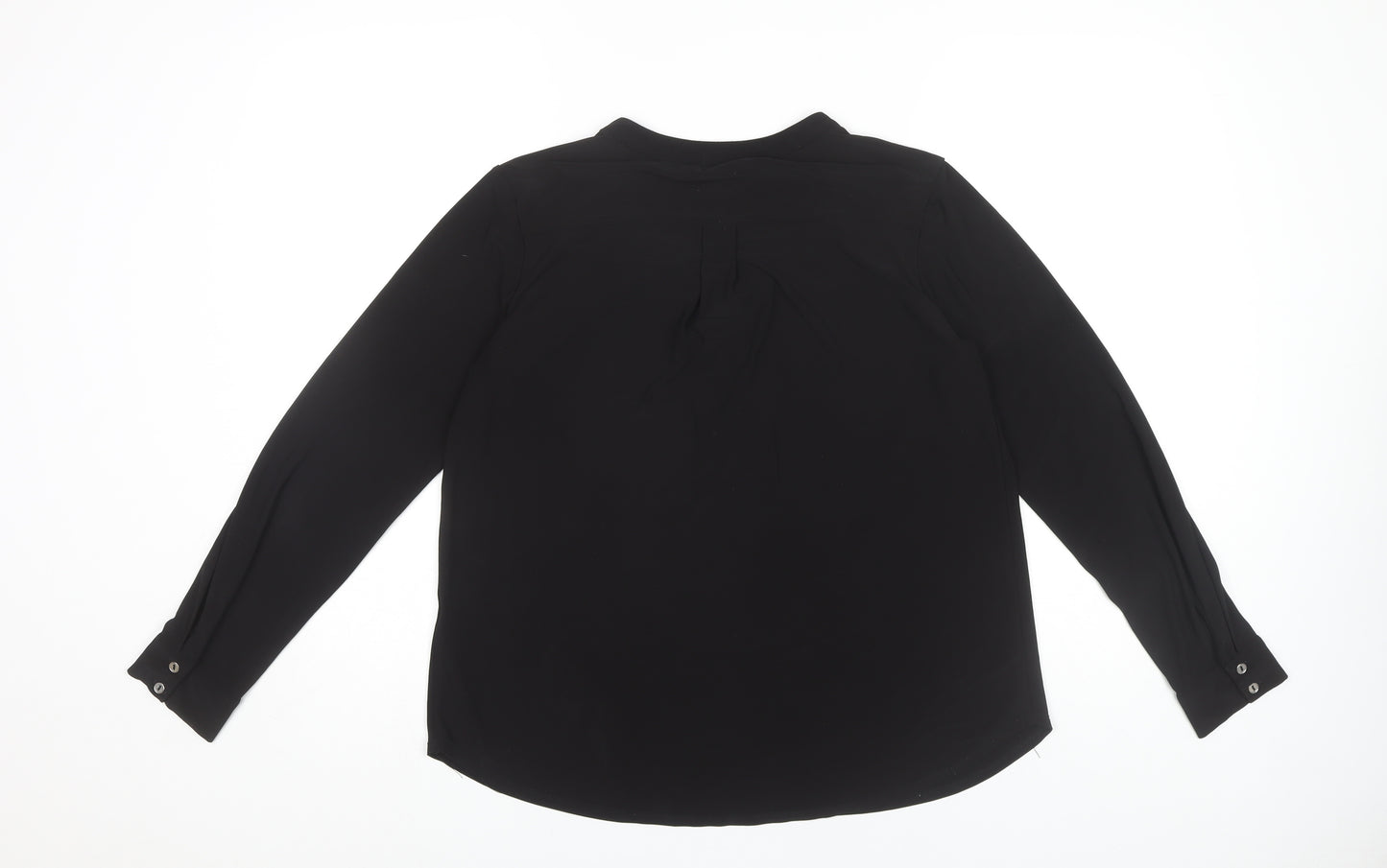 Dorothy Perkins Women's Black Blouse, Size 12, Zip Neck