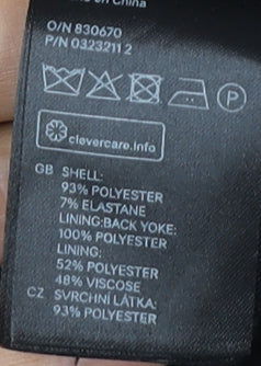 H&M Women's Black Belted Coat Size 8 with Zips