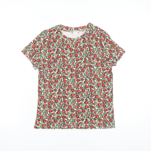 Monki Women's Multicoloured Floral T-Shirt - Medium