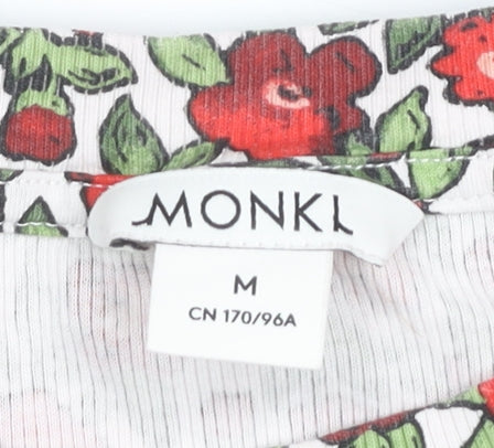 Monki Women's Multicoloured Floral T-Shirt - Medium