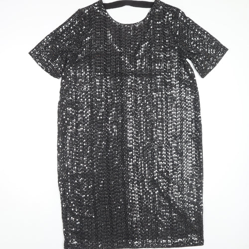 Next Women's Silver Sequin Sheath Dress Size 8 Maternity