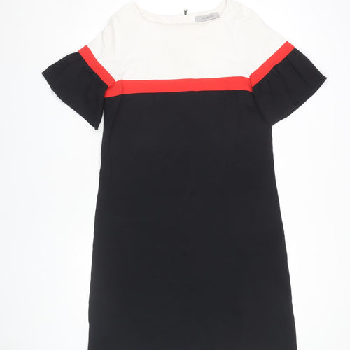 Marella Women's Black Colourblock Shift Dress Size 12
