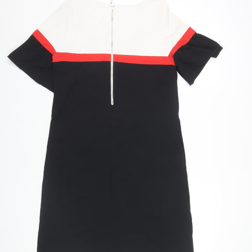 Marella Women's Black Colourblock Shift Dress Size 12
