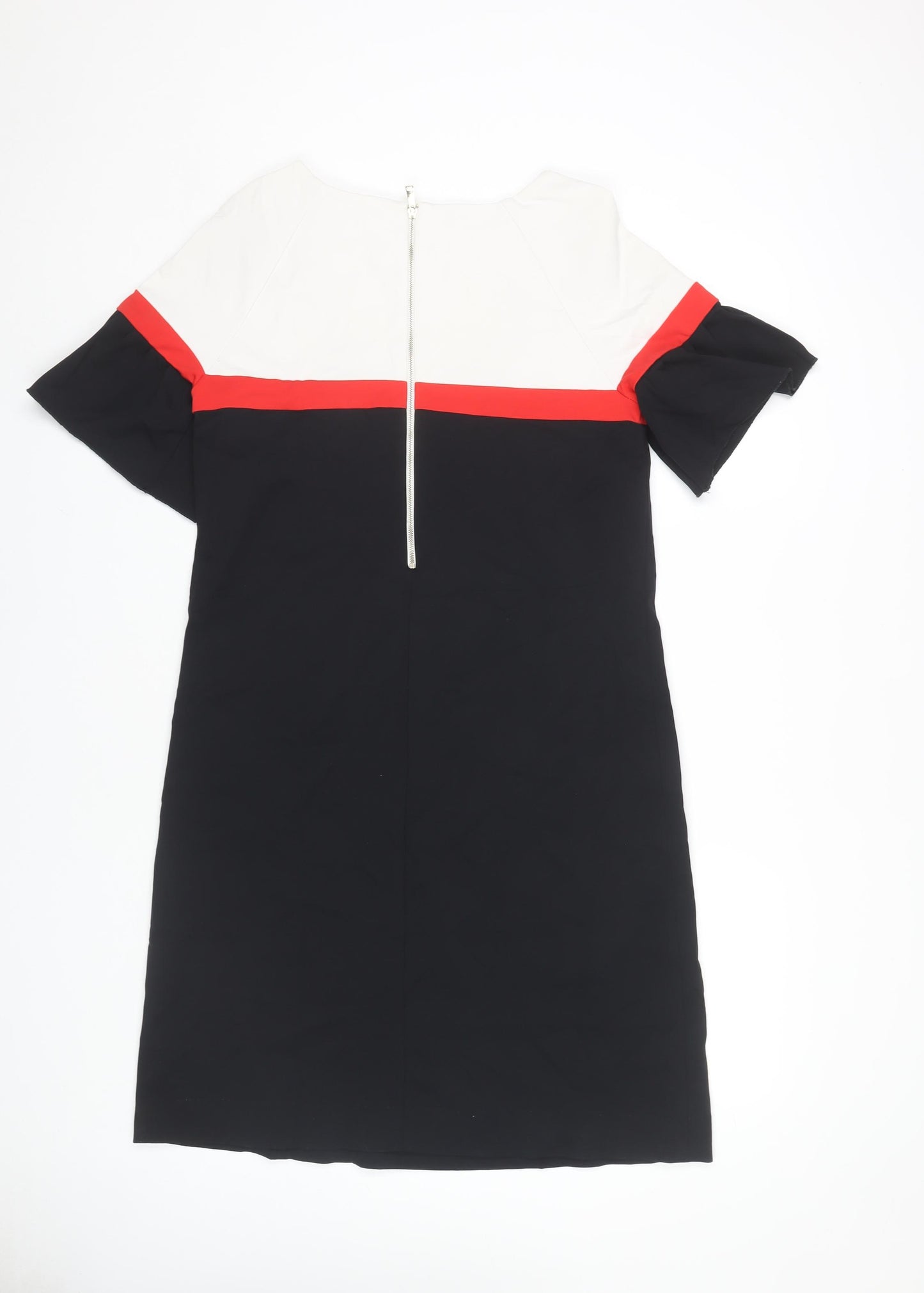 Marella Women's Black Colourblock Shift Dress Size 12