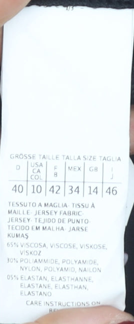 Marella Women's Black Colourblock Shift Dress Size 12