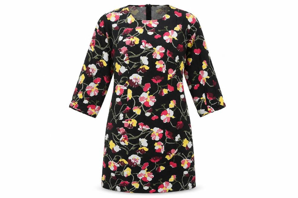Front view of La Redoute Women's Multicoloured Floral Shift Dress, size 8