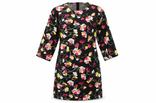 Front view of La Redoute Women's Multicoloured Floral Shift Dress, size 8
