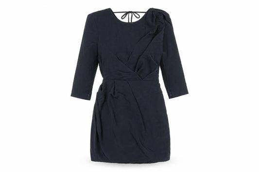 Front view of ASOS Women's Black Dress, size 12, Scoop Neck