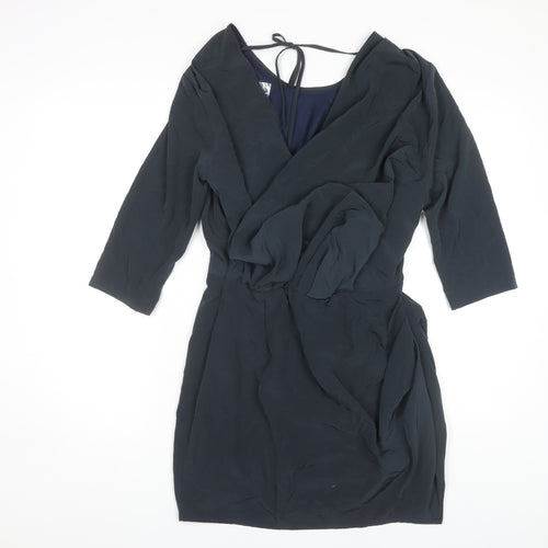 ASOS Women's Black Dress, Size 12, Scoop Neck