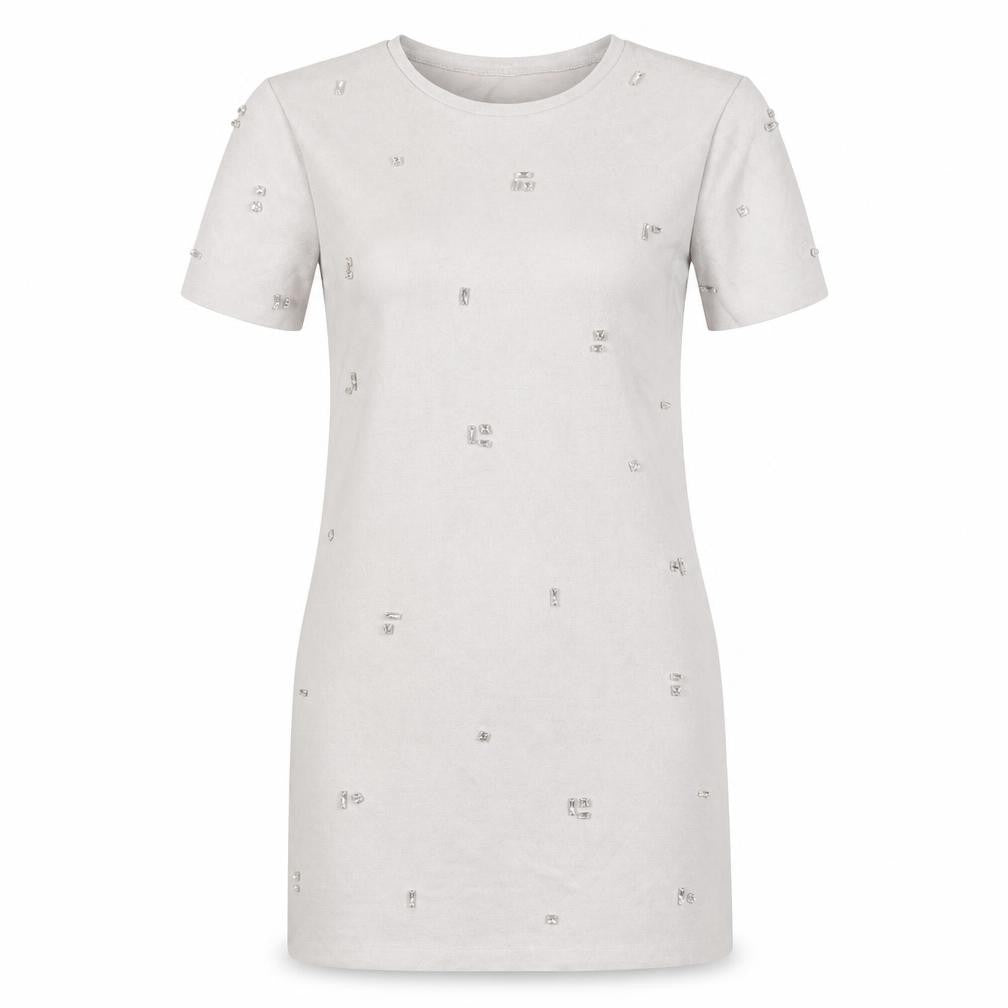 Front view of Zara Women's Grey Shift Dress -, size S