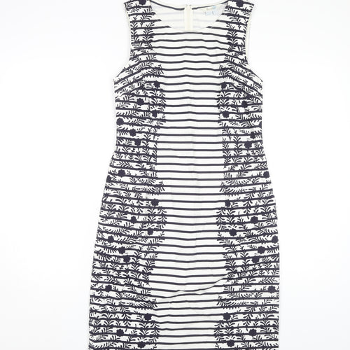 Boden Women's Multicoloured Striped Shift Dress Size 10
