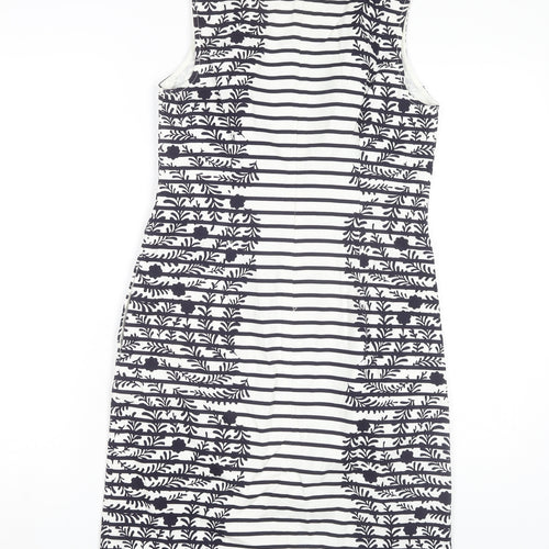 Boden Women's Multicoloured Striped Shift Dress Size 10