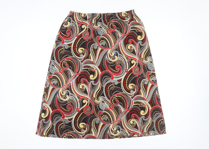 Kim & Co. Women's Multicoloured A-Line Skirt Size L