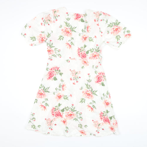 Zara Women's Multicoloured Floral Casual Dress XS