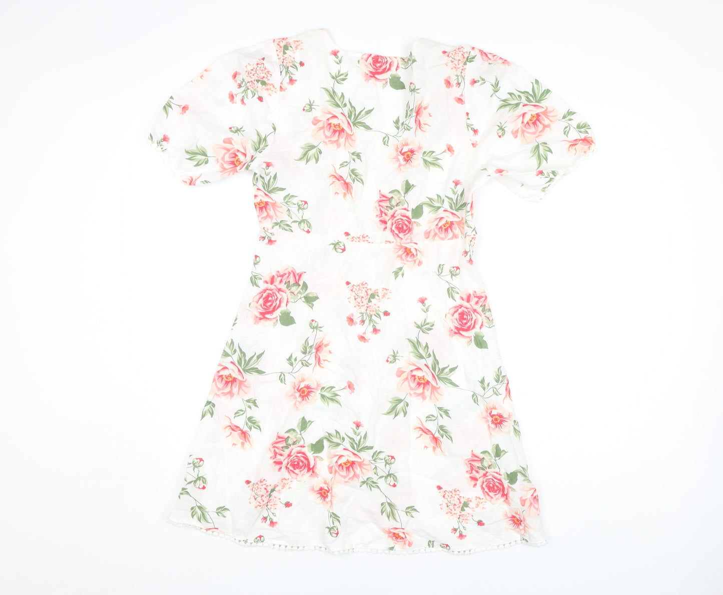 Zara Women's Multicoloured Floral Casual Dress XS