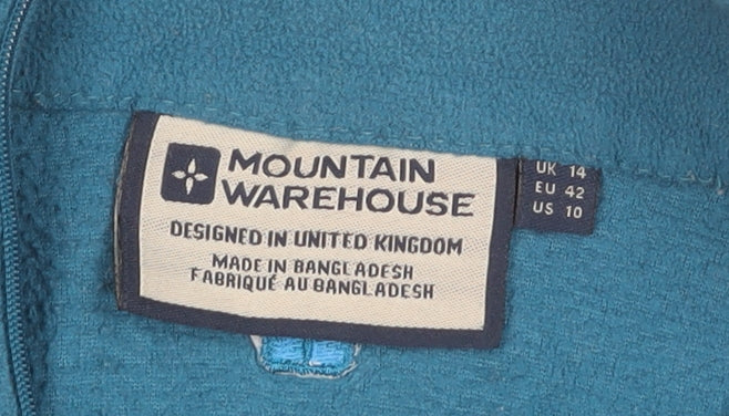 Mountain Warehouse Women's Blue Fleece Sweatshirt, Size 14