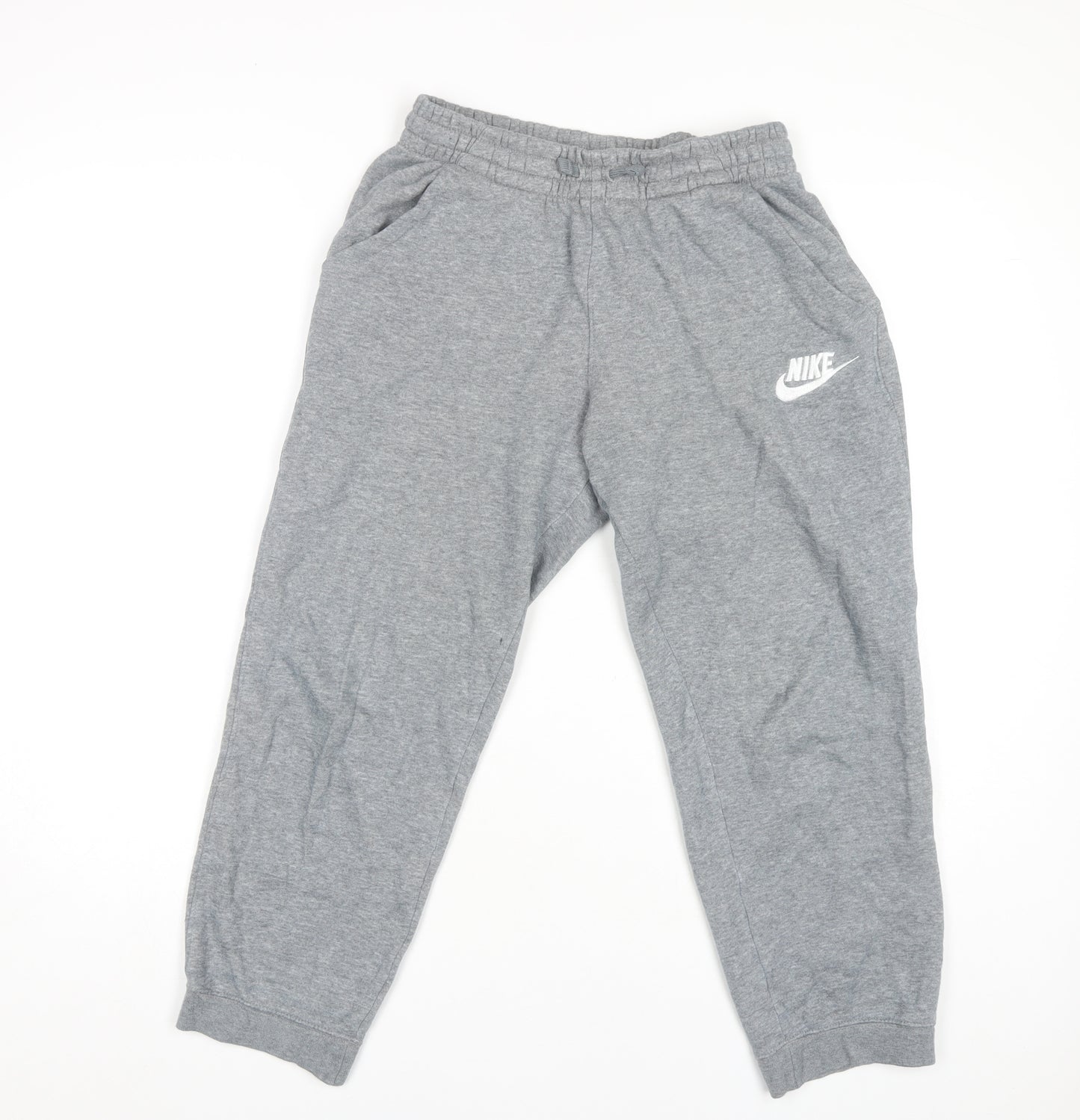 Nike Boys Grey Jogger Trousers Size L Casual Cotton