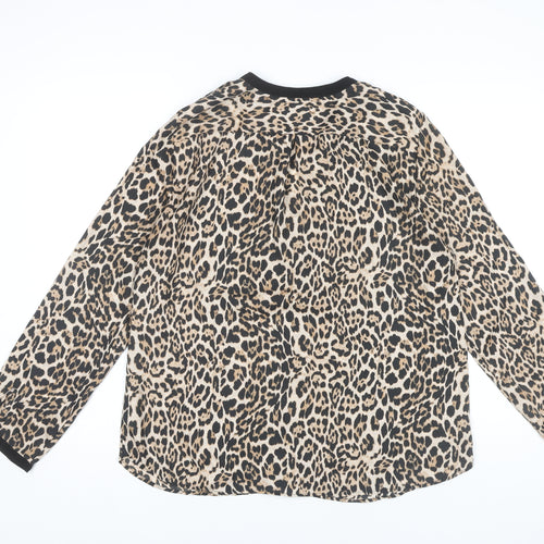 Zara Women's Multicoloured Animal Print Blouse Size 12