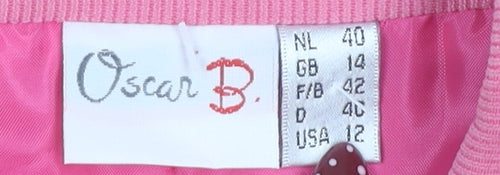 Oscar B. Women's Pink Sleeveless Collared Top Size 14