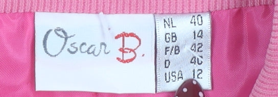 Oscar B. Women's Pink Sleeveless Collared Top Size 14