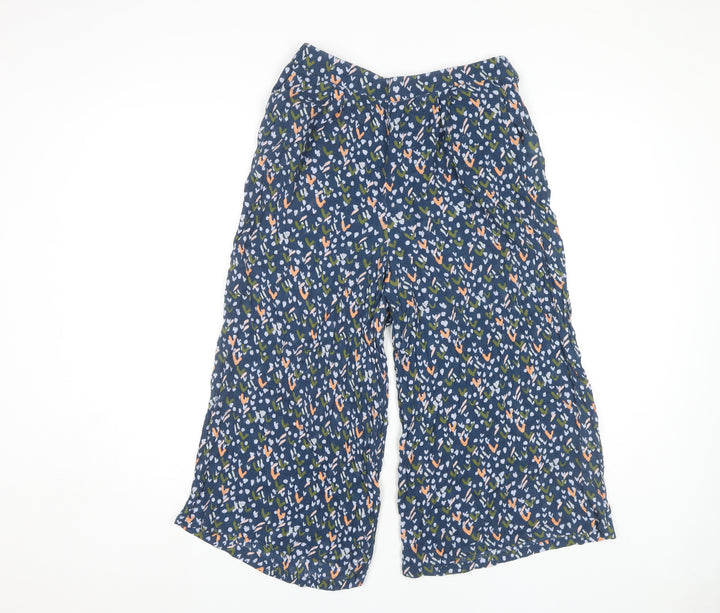 White Stuff Women's Blue Cropped Trousers, Size 10