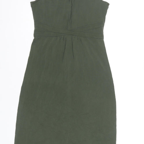 Oasis Women's Green Sheath Dress, Size S, Knee Length