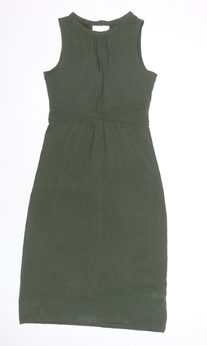 Oasis Women's Green Sheath Dress, Size S, Knee Length