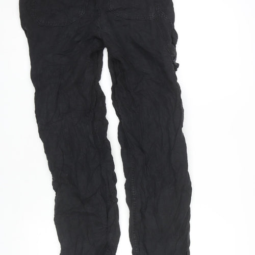 BDG Women’s Black Cargo Trousers, Size S, Linen, Casual