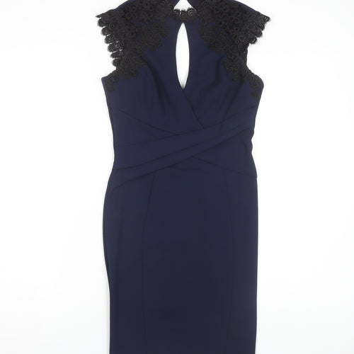 Lipsy London Women Blue Bodycon Dress, UK 10