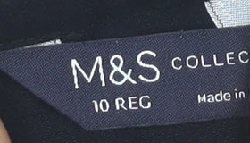 Marks and Spencer Floral Black Midi Skirt, Size 10