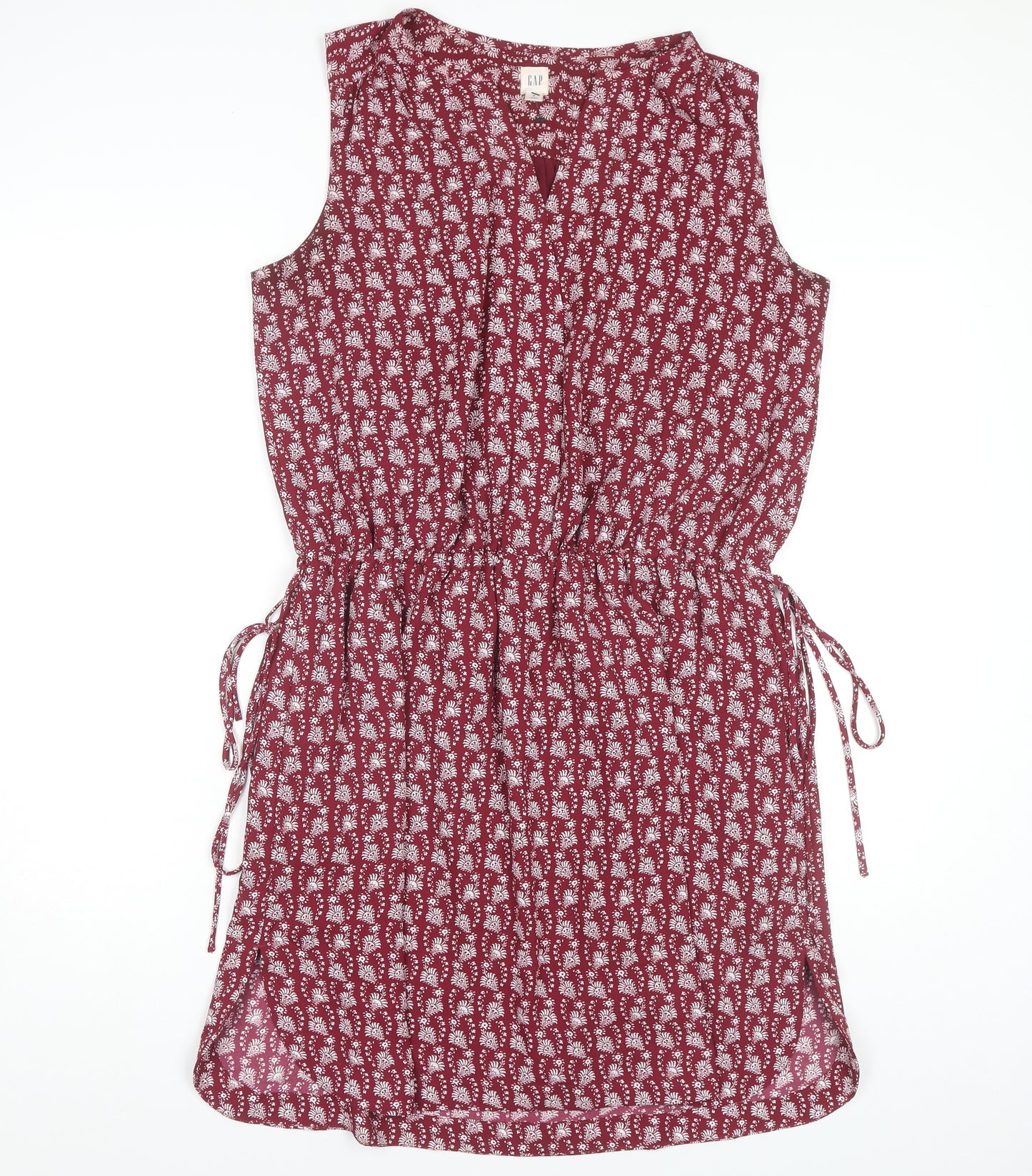 GAP Women's Red Floral Shift Dress M Summer