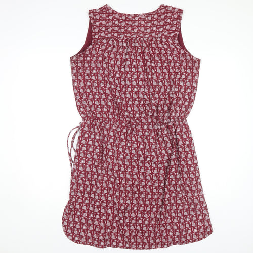 GAP Women's Red Floral Shift Dress M Summer