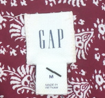 GAP Women's Red Floral Shift Dress M Summer