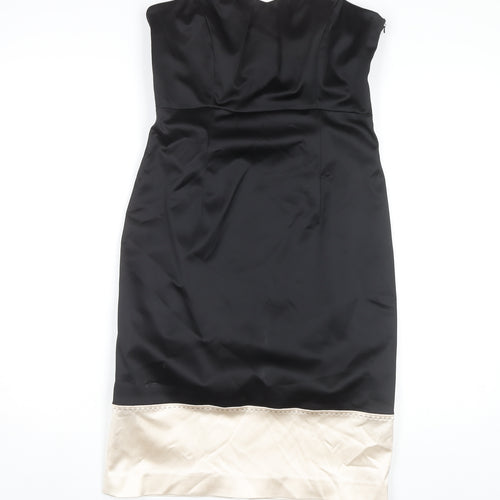 Coast Black Strapless Dress Women Size 12