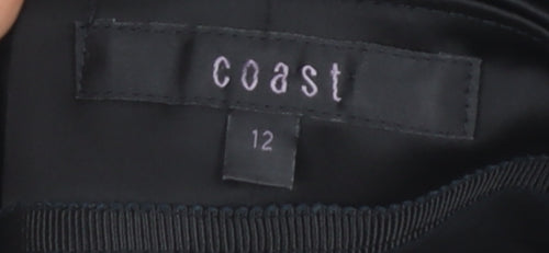 Coast Black Strapless Dress Women Size 12