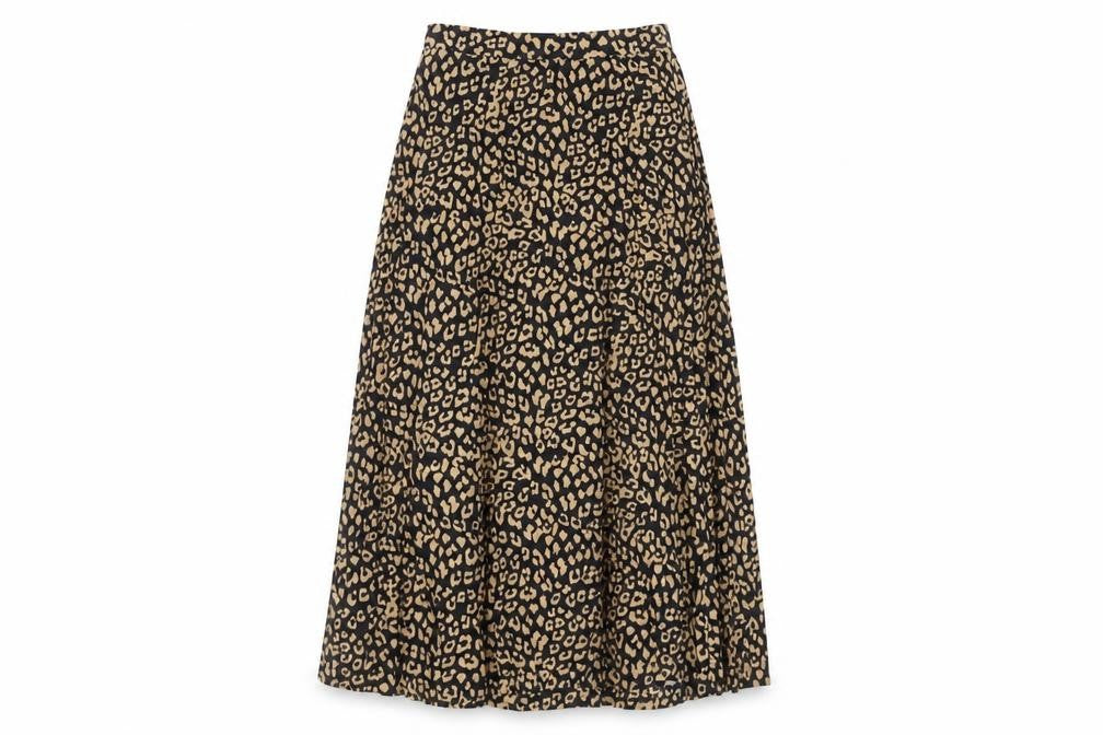 Marks and Spencer Women's Black Animal Print Skirt Size 8