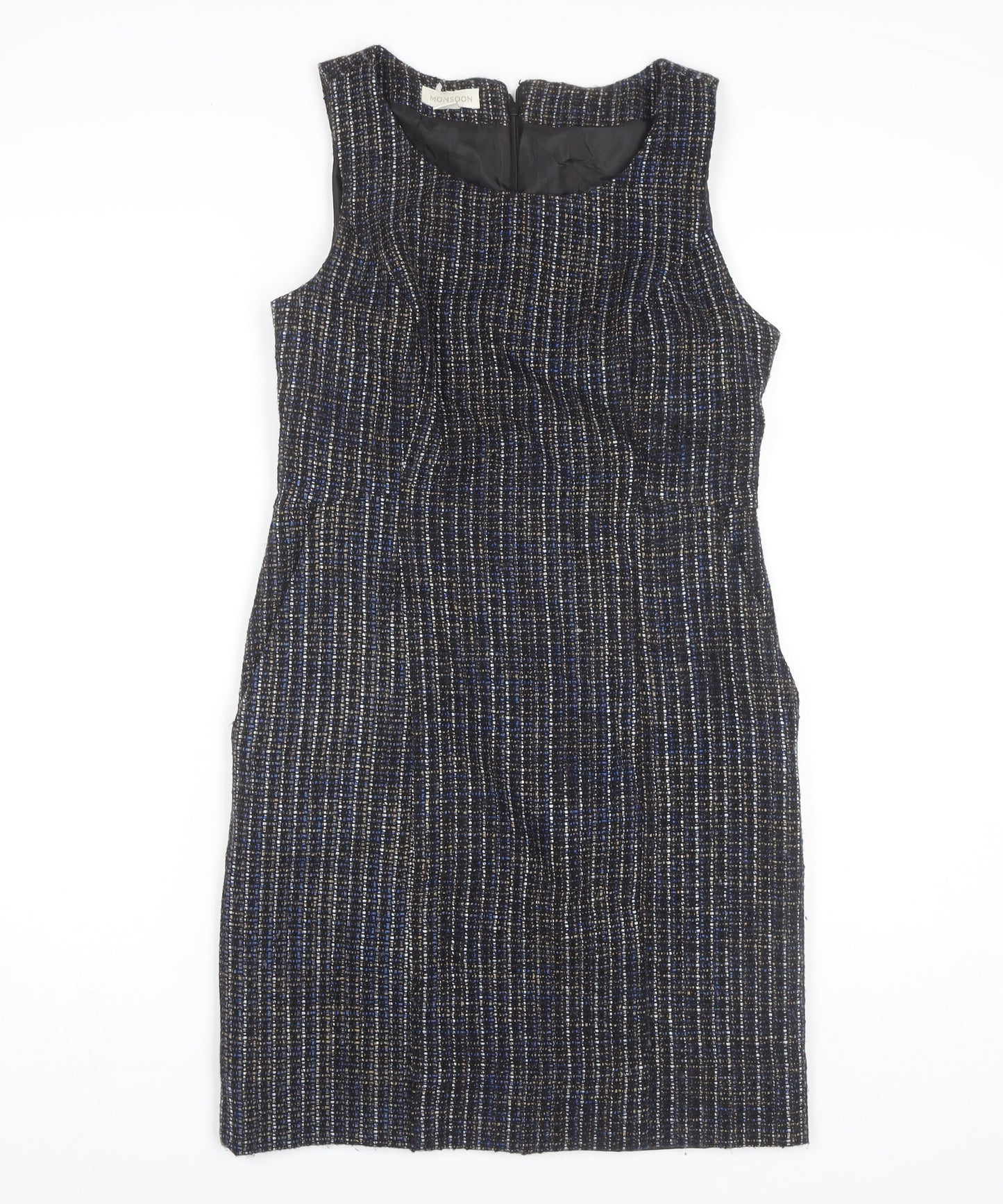 Monsoon Womens Blue Knee Length Pencil Dress Size 10