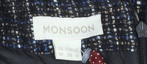 Monsoon Womens Blue Knee Length Pencil Dress Size 10