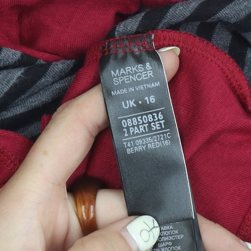 Marks and Spencer Women's Red Cardigan, Size 16
