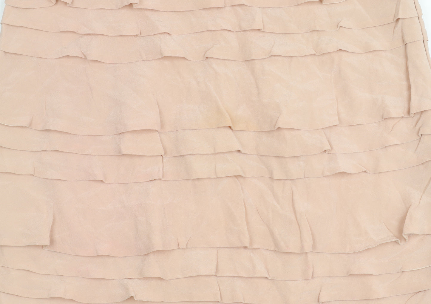 French Connection Women's Beige Silk Dress Size 10