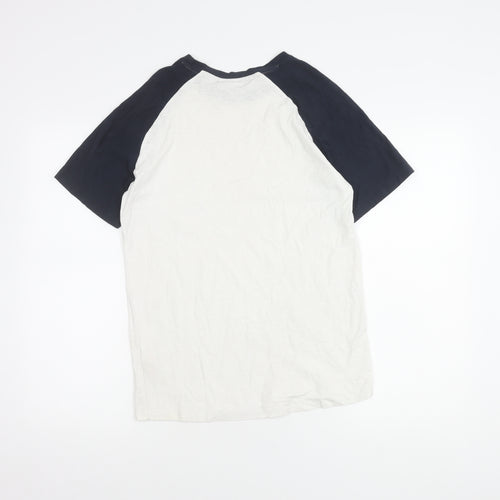 Jack & Jones Men's S White Black Crew Neck T-Shirt