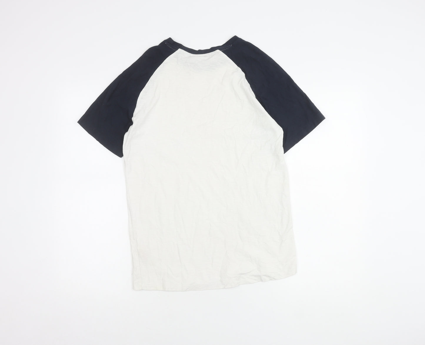 Jack & Jones Men's S White Black Crew Neck T-Shirt