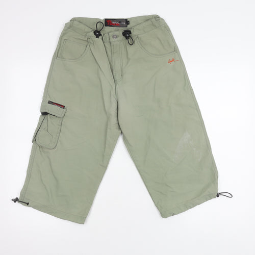 Hawk Boys Green Cargo Shorts 14 Years Skateboarding