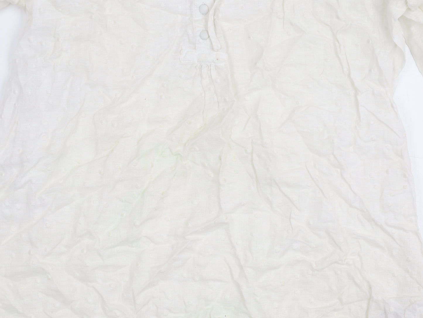 White Stuff Women's White Linen Dress, Size 12