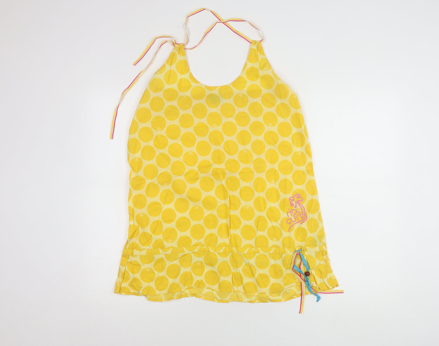 Rip Curl Women's Yellow Polka Dot Tank Top XL