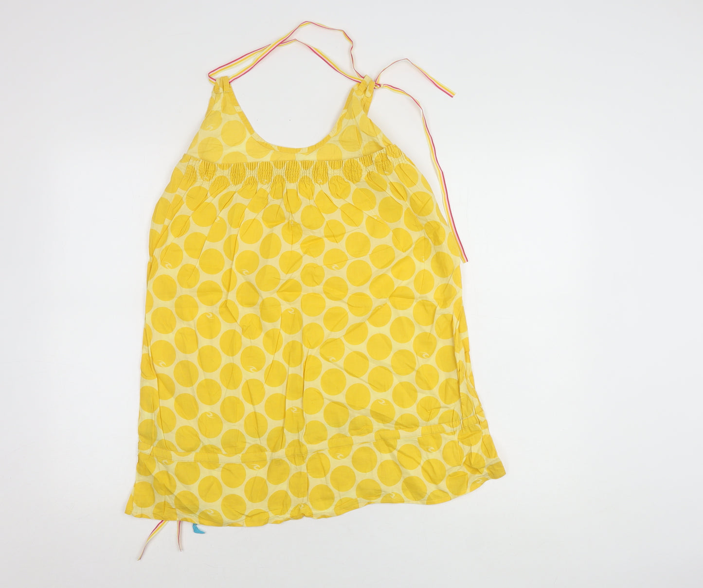 Rip Curl Women's Yellow Polka Dot Tank Top XL