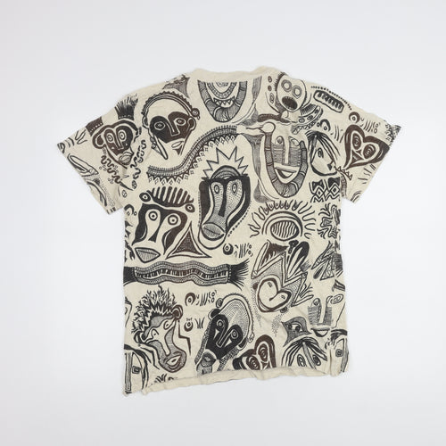 Natural Hemp Beige Art T-Shirt for Unisex Adults