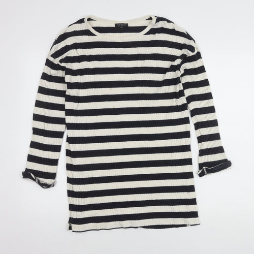 Topshop Women Striped Jumper 10 Multicoloured