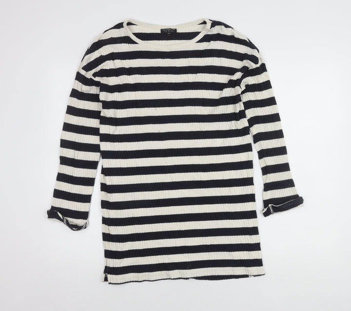 Topshop Women Striped Jumper 10 Multicoloured
