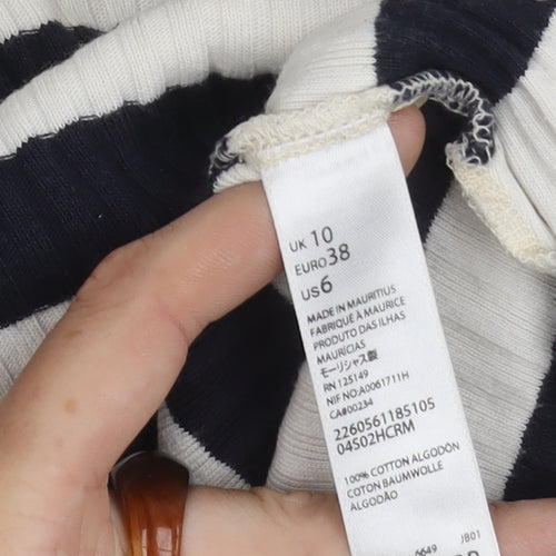 Topshop Women Striped Jumper 10 Multicoloured